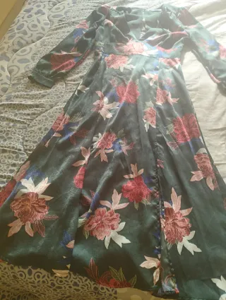 Vestido largo estampado floral