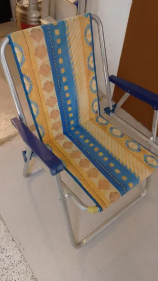 Silla plegable tela y metal NO PESA NADA