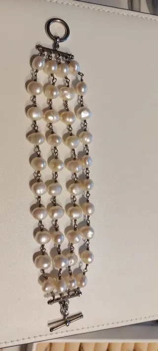 Pulsera Tous Plata Perlas Descatalogada