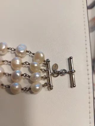 Pulsera Tous Plata Perlas Descatalogada