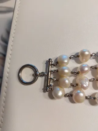 Pulsera Tous Plata Perlas Descatalogada