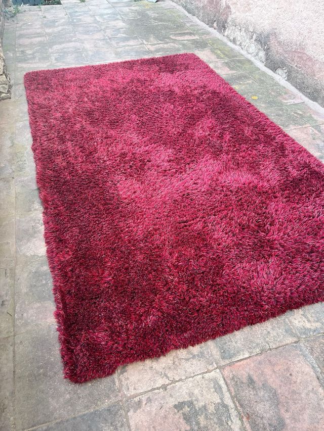 Alfombra de diseño - 100% Lana - Rojo y Morado
