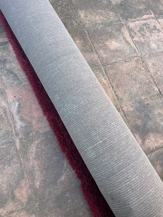 Tappeto di design - 100% Lana - Rosso e Viola