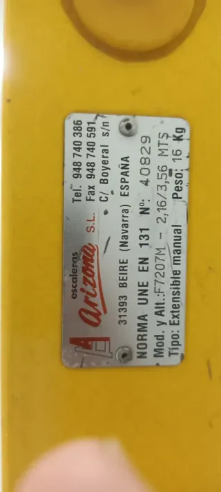 Escalera Fibra Amarilla