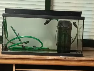 Pecera 90L con depuradora, luz y tuberías