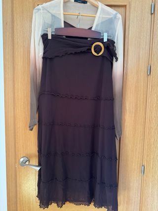 Conjunto Blusa,Top tirante y Falda