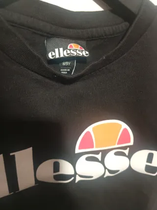 Camiseta Ellesse Crop Top Negra Talla XS