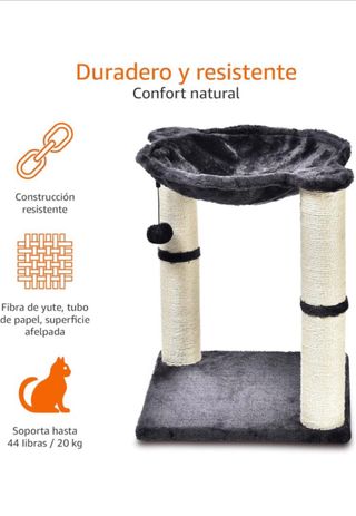 Grattatoio per gatti in fibra di iuta con lettino