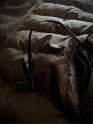 Chaleco acolchado calefactable negro XL