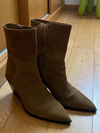 Botines piel Zara T.39 Tacón