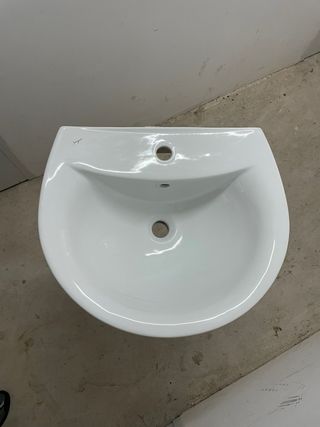 Lavabo de porcelana blanco