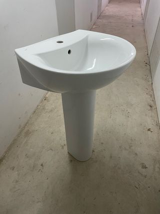 Lavabo de porcelana blanco
