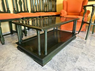 Conjunto salón madera verde