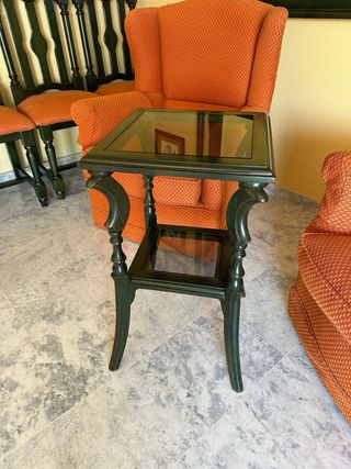 Conjunto salón madera verde