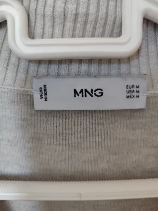 Camiseta de punto Mango gris