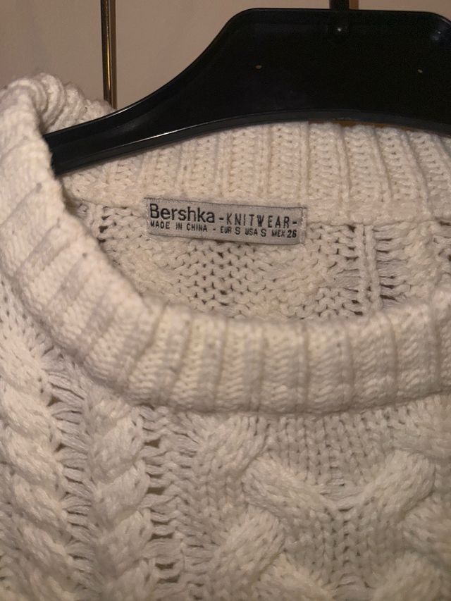 Jersey Bershka Blanco Talla S