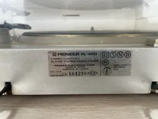 Giradischi Pioneer PL-450 Vintage Anni 80