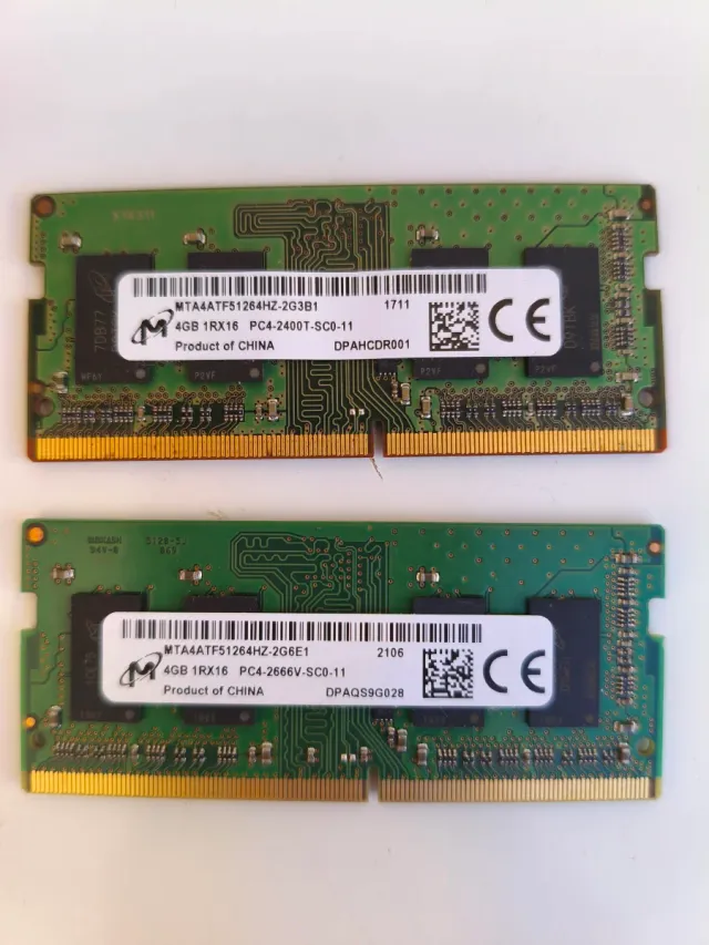 2x Micron DDR4 4GB RAM PC4-2400T/2666V