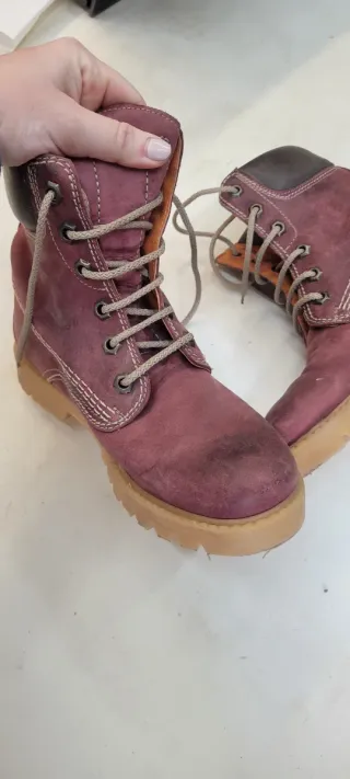 Botas Aback Piel Rosa T37