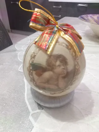 Palla plexiglass decoupage angelo