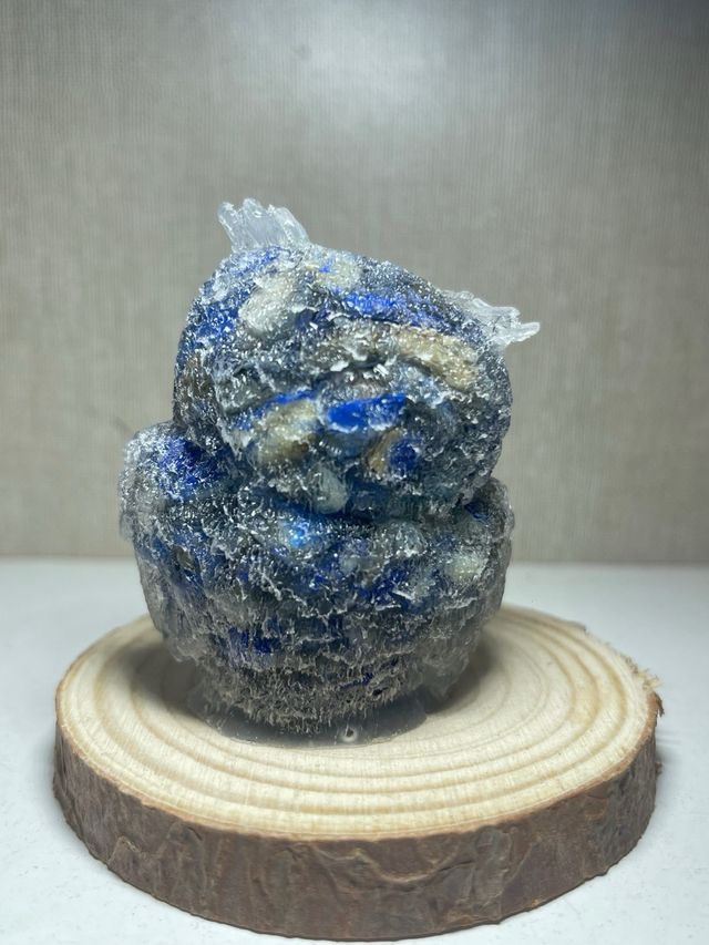 Búho mineral lapislázuli