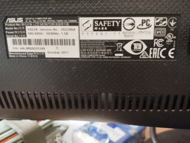 Pantalla ASUS VS229NA
