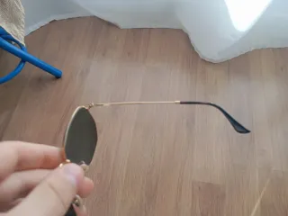 Gafas Ray-Ban Hexagonal Oro Lente Verde