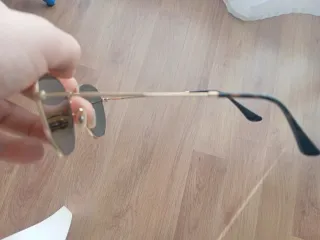 Gafas Ray-Ban Hexagonal Oro Lente Verde