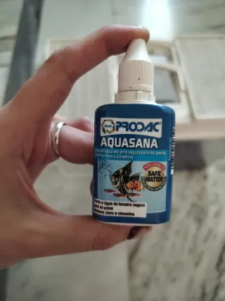 Pecera pequeña con decoración