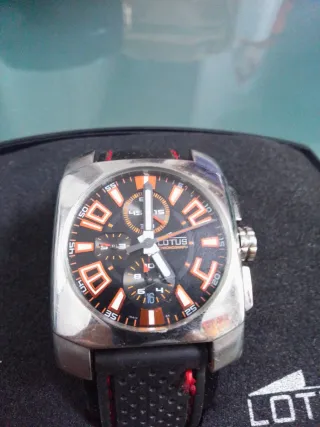 Reloj Lotus Cronógrafo Hombre Negro/Plata