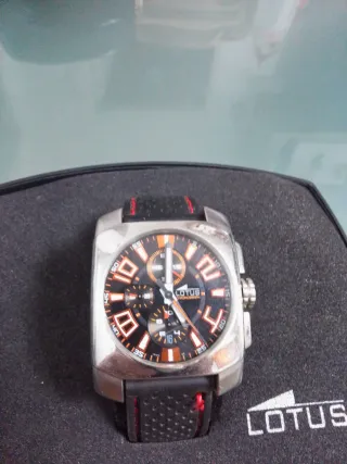 Reloj Lotus Cronógrafo Hombre Negro/Plata