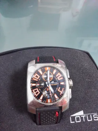 Reloj Lotus Cronógrafo Hombre Negro/Plata