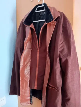 Chaqueta de ante marrón