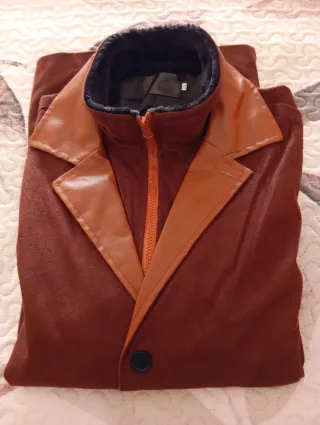 Chaqueta de ante marrón