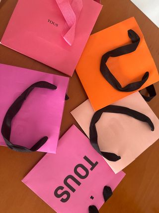Bolsas Tous pequeñas (naranja y rosa)