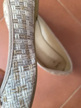 Manoletinas Beige/Multicolor Talla 39