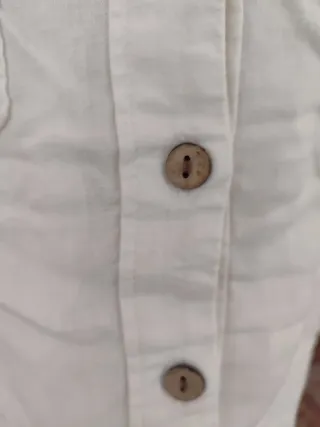 Camisa corta ZARA blanca Talla M