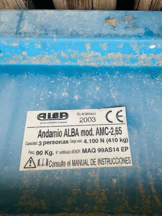 Juego de andamios colgantes ALBA