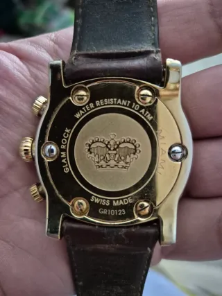 Orologio Glam Rock Uomo Cronografo Oro