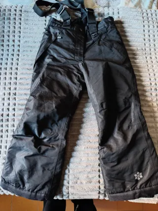 Pantalón de esquí infantil negro talla 6 años