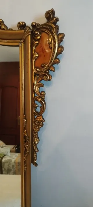 Espejo Antiguo Dorado