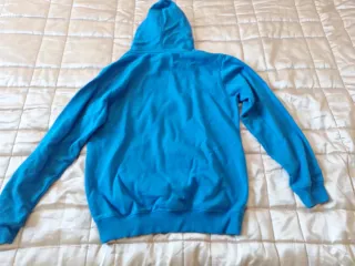 Felpa con cappuccio uomo blu