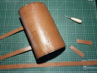 Rulos/Porta herramientas de cuero hechos a mano.