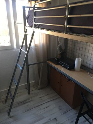 Litera/escritorio 90cm con colchón