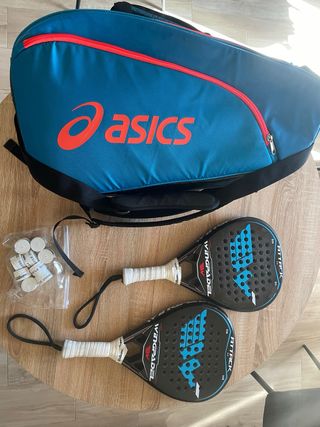 Paletero Asics + 2 Palas Wingpadel + Grips