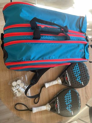 Paletero Asics + 2 Palas Wingpadel + Grips
