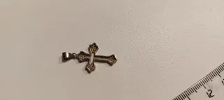 Colgante Cruz Brillante Plata