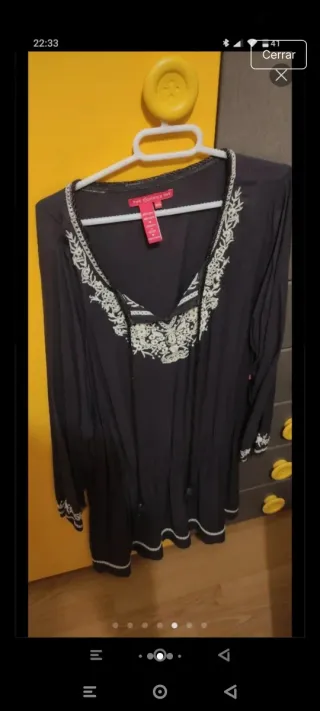Vestido Flamenco Negro Bordado