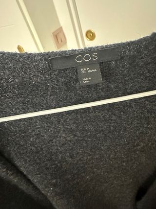 Abrigo COS 100% lana gris talla M