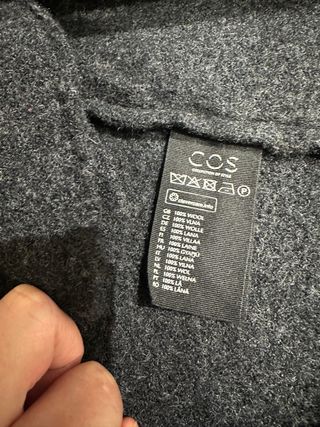 Abrigo COS 100% lana gris talla M